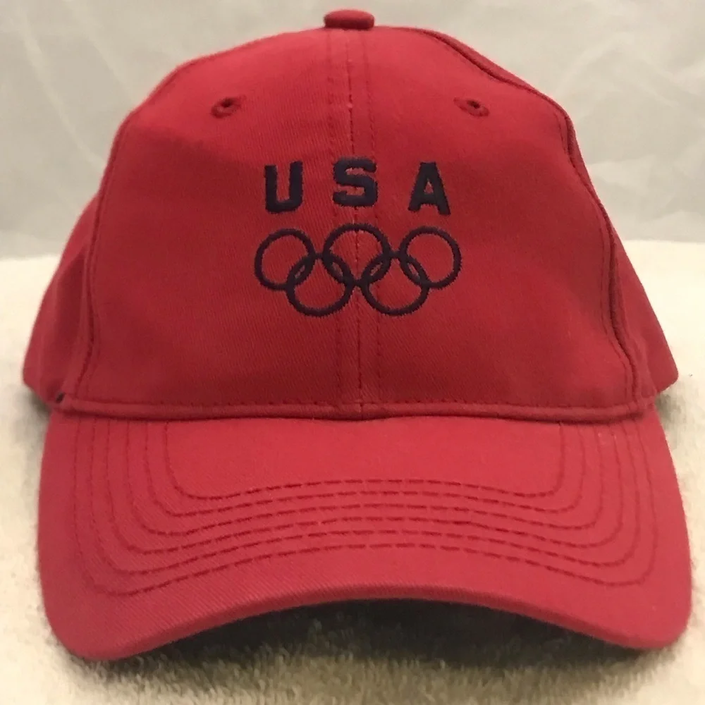 K-Products Adjustable Red USA Olympic Cap